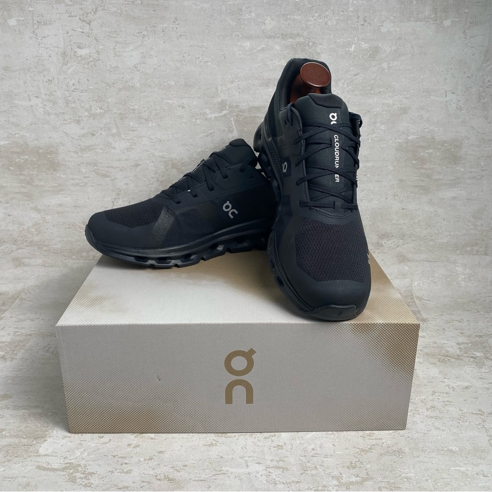 ON CloudRunner - WaterProof - Black - Men's - Running Walking Shoes. (Size 12)